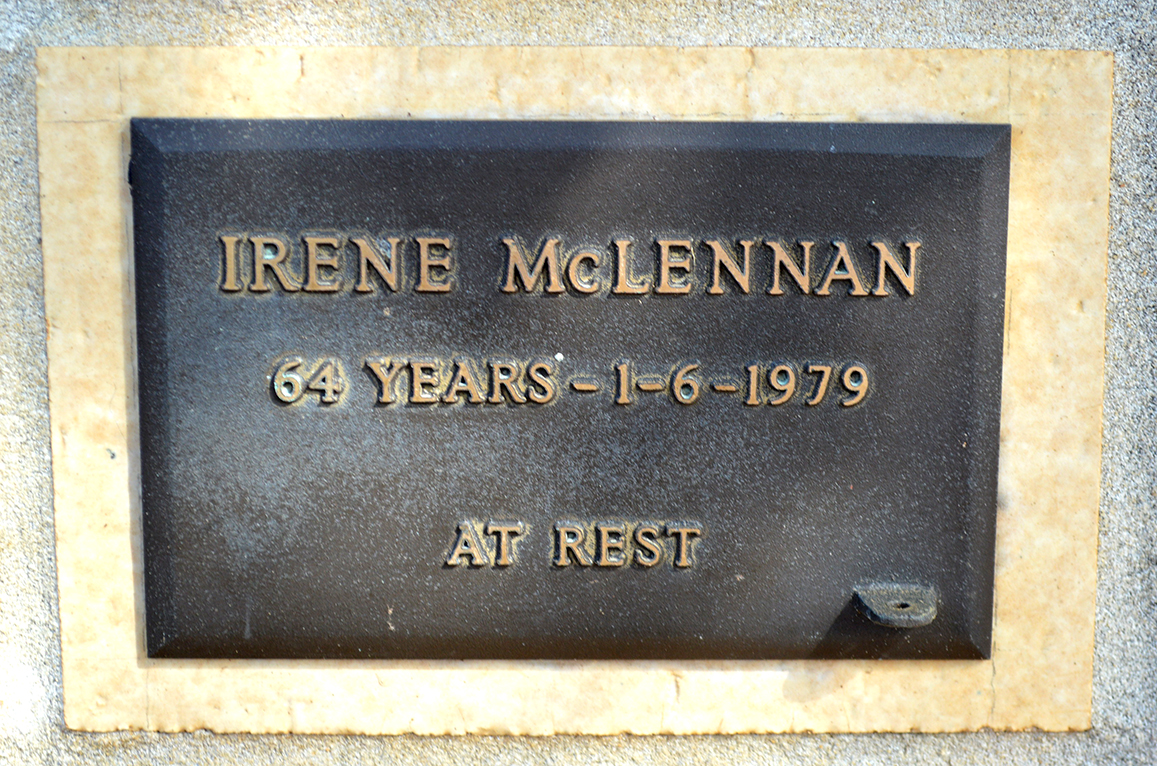 Photo of headstones/Irene McLennan d1979 hdstn Minchinbury mem pk